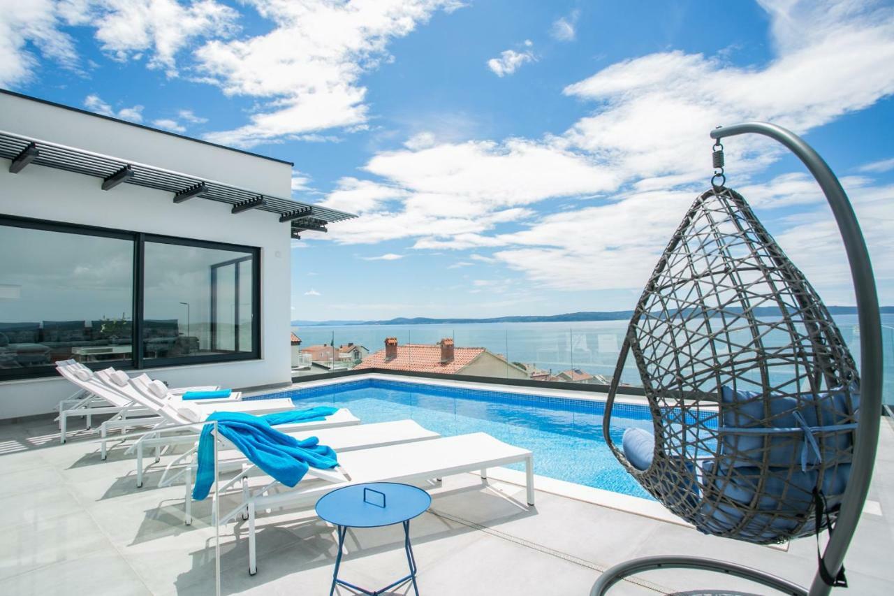 Holiday Home Olive Exclusive - 8 People, Heated Pool, Okrug Gornji, Sea View تروغير المظهر الخارجي الصورة